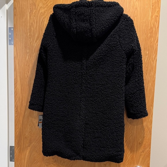 Lucky Brand Black Teddy Sherpa Hooded Coat - Picture 6 of 7